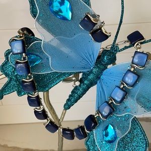 Vintage Coro Thermoset Jewelry Set, Blue Moonbeam Necklace and Earrings